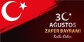 30 AÃÅ¸ustos Zafer BayramÃÂ± background illustration with turkish flag